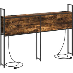 Tête de lit de rangement Chêne fumé 150 cm Bois d'ingénierie Vidaxl