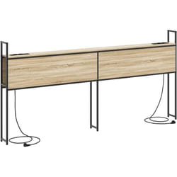 Tête de lit de rangement Chêne sonoma 200 cm Bois d'ingénierie Vidaxl