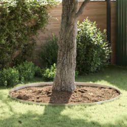 vidaXL Bordure de jardin 4 pcs Argent 450 x 10 cm Acier inoxydable