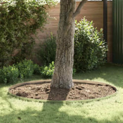 vidaXL Bordure de jardin 4 pcs Argent 450 x 10 cm Acier galvanisé