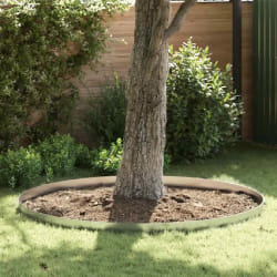vidaXL Bordure de jardin 4 pcs Argent 450 x 15 cm Acier galvanisé