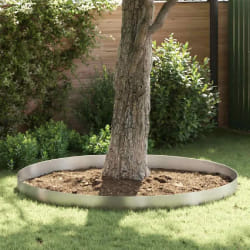 vidaXL Bordure de jardin Argent 450 x 20 cm Acier inoxydable