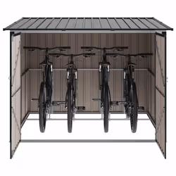 Abri De Vélo 3 Pcs Anthracite 215 X 206 X 157 Cm Métal Vidaxl - Vue supplémentaire 2