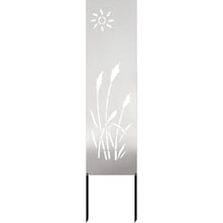 Panneau décoratif de jardin Argent 32 x 140 cm Acier inoxydable Vidaxl