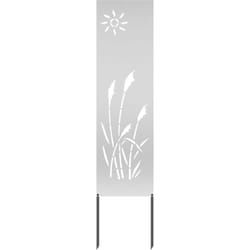 Panneau décoratif de jardin Argent 32 x 140 cm Acier galvanisé Vidaxl