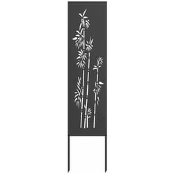 Écran de confidentialité de jardin Floral Noir 32 x 140 cm vidaXL