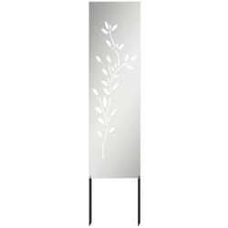 Panneau décoratif de jardin Argent 32 x 140 cm Acier galvanisé Vidaxl