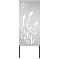 Panneau décoratif de jardin Argent 50 x 140 cm Acier inoxydable Vidaxl