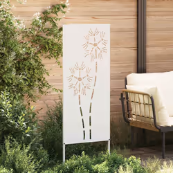 Écran De Confidentialité De Jardin Fretwork Blanc 50 X 140 Cm Vidaxl - Vue supplémentaire 2