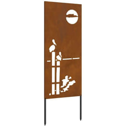 Écran de confidentialité de jardin Fretwork Rouillé 50 x 140 cm vidaXL