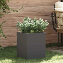 vidaXL Cache-pot de jardin Noir 32 x 32 x 40 cm Acier laminé à froid