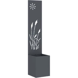Jardinier avec Panneau Décoratif Anthracite 32 x 140 cm Vidaxl