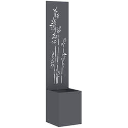 Jardinier avec Panneau Décoratif Anthracite 32 x 140 cm vidaXL