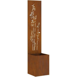Jardinier avec Panneau Décoratif Rouillé 32 x 140 cm Vidaxl