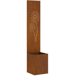 Jardinier avec Panneau Décoratif Rouillé 32 x 140 cm Vidaxl