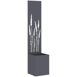 Jardinier avec Panneau Décoratif Anthracite 32 x 140 cm Vidaxl