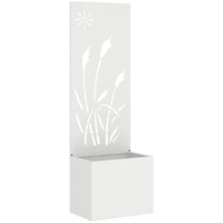 Jardinier avec Panneau Décoratif Blanc 50 x 140 cm Vidaxl