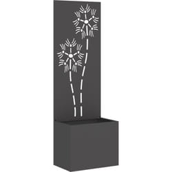 Jardinier avec Panneau Décoratif Noir 50 x 140 cm Vidaxl