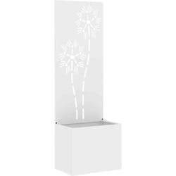 Jardinier avec Panneau Décoratif Blanc 50 x 140 cm Vidaxl