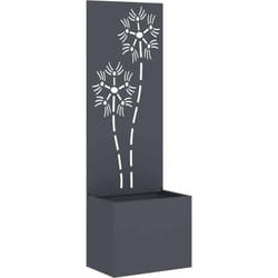 Jardinier avec Panneau Décoratif Anthracite 50 x 140 cm vidaXL