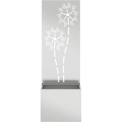 Jardinier avec Panneau Décoratif Argent 50 x 140 cm Vidaxl