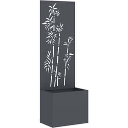 Jardinier avec Panneau Décoratif Anthracite 50 x 140 cm Vidaxl