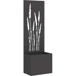 Jardinier avec Panneau Décoratif Noir 50 x 140 cm Vidaxl
