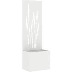 Jardinier avec Panneau Décoratif Blanc 50 x 140 cm Vidaxl