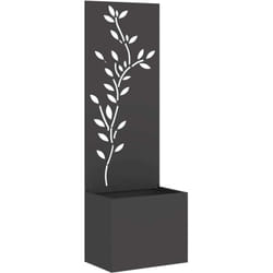 Jardinier avec Panneau Décoratif Noir 50 x 140 cm Vidaxl