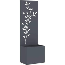 Jardinier avec Panneau Décoratif Anthracite 50 x 140 cm Vidaxl