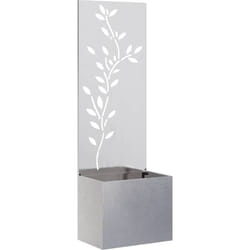 Jardinier avec Panneau Décoratif Argent 50 x 140 cm Vidaxl