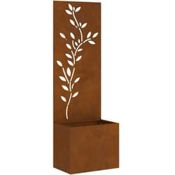 Jardinier avec Panneau Décoratif Rouillé 50 x 140 cm Vidaxl