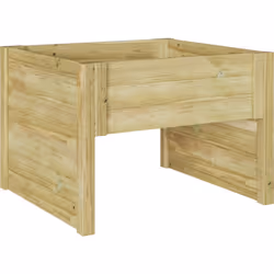 Ce garage pour tondeuse à gazon robotisée est fait en bois d'acacia massif, ce qui lui donne un look rustique qui se marie bi ...
