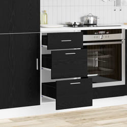 Meuble De Cuisine Bas Avec Tiroir Chêne Noir 40 X 46 X 81,5 Cm Vidaxl