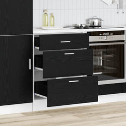 Meuble De Cuisine Bas Avec Tiroir Chêne Noir 60 X 46 X 81,5 Cm Vidaxl