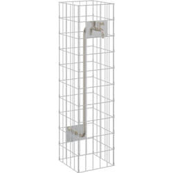 Vidaxl - Colonne Gabion avec Robinet d'Eau 100x25x25 cm Acier Inoxydable 304