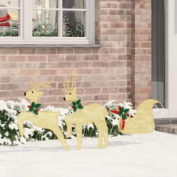 vidaXL Rennes LED 3 pcs Blanc chaud tissu