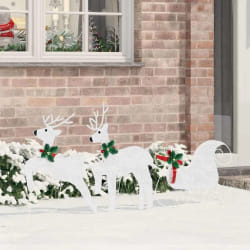 vidaXL Rennes LED 3 pcs Blanc Froid tissu
