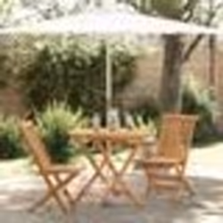 vidaXL Set de bistro de jardin pliant en 3 pièces en bois d'acacia massif