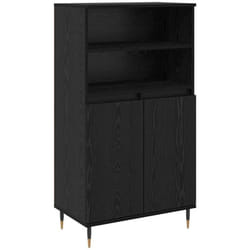 Haut Armoire Noir 60 x 36 x 110 cm Bois d'ingénierie Vidaxl