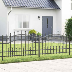 Vidaxl - Clôture De Jardin Gris 115 Cm Acier Peint Par Poudre