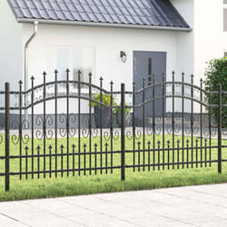 Vidaxl - Clôture De Jardin Gris 140 Cm Acier Peint Par Poudre
