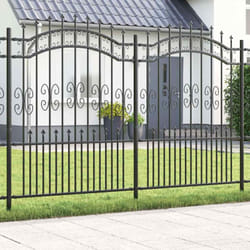 Vidaxl - Clôture De Jardin Gris 190 Cm Acier Peint Par Poudre