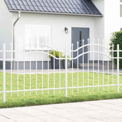 Vidaxl - Clôture De Jardin Blanc 140 Cm Acier Peint Par Poudre