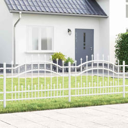 Vidaxl - Clôture De Jardin Blanc 115 Cm Acier Peint Par Poudre