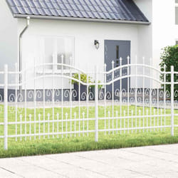 Vidaxl - Clôture De Jardin Blanc 140 Cm Acier Peint Par Poudre