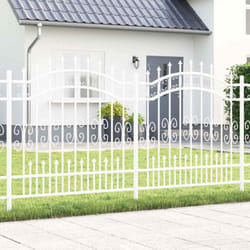 Vidaxl - Clôture De Jardin Blanc 165 Cm Acier Peint Par Poudre