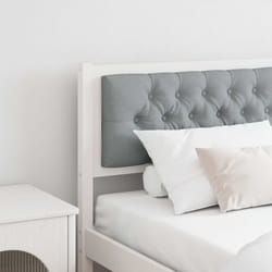 Tête De Lit Autre Blanc Et Gris Clair 160 Cm Bois Massif En Pin Vidaxl