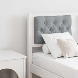 Tête De Lit Autre Blanc Et Gris Clair 135 Cm Bois Massif En Pin Vidaxl