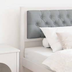 Tête De Lit Autre Blanc Et Gris Clair 90 Cm Bois Massif En Pin Vidaxl